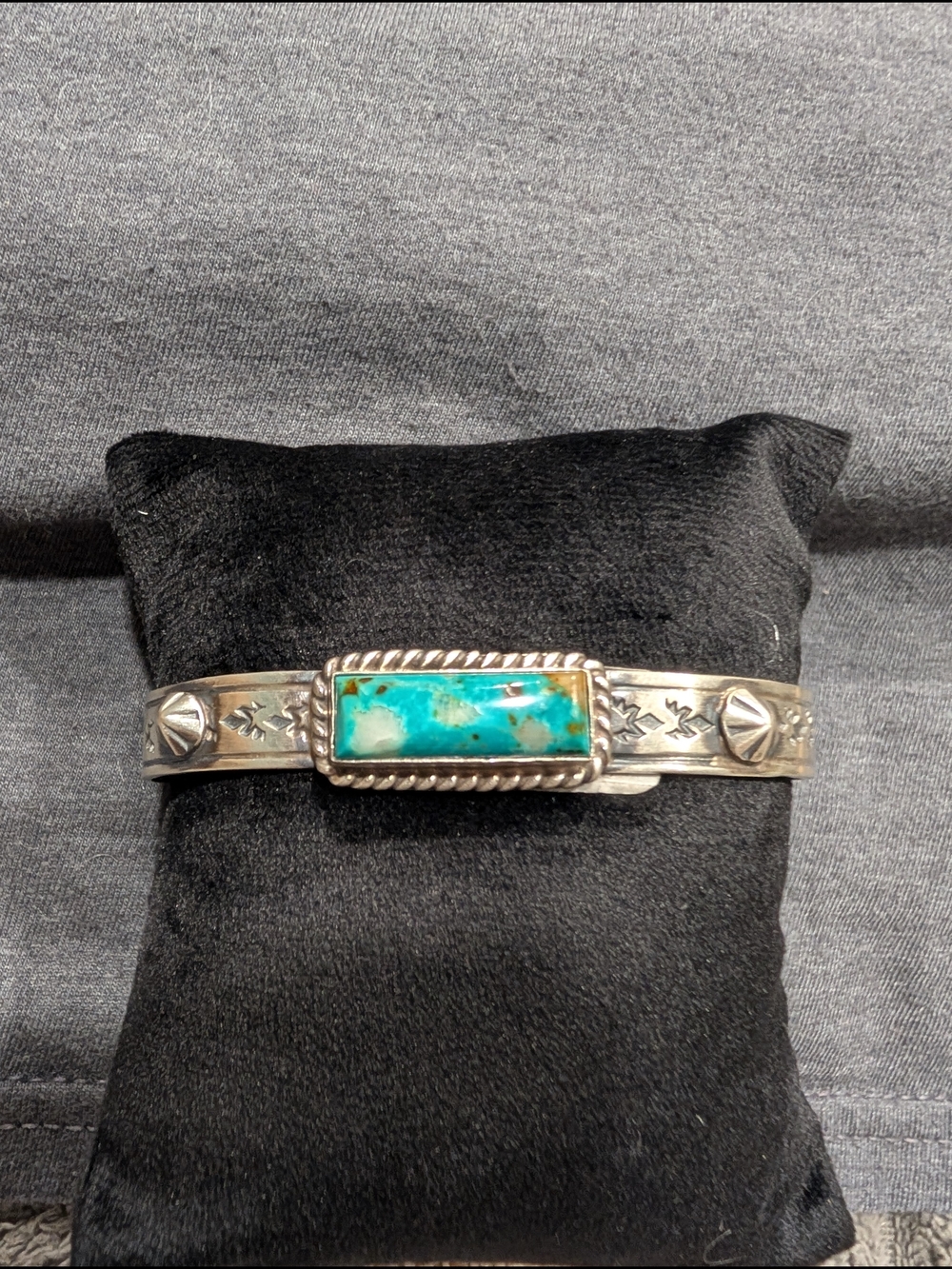 Sterling Silver Turquoise Cuff- By Rick Enriquez
